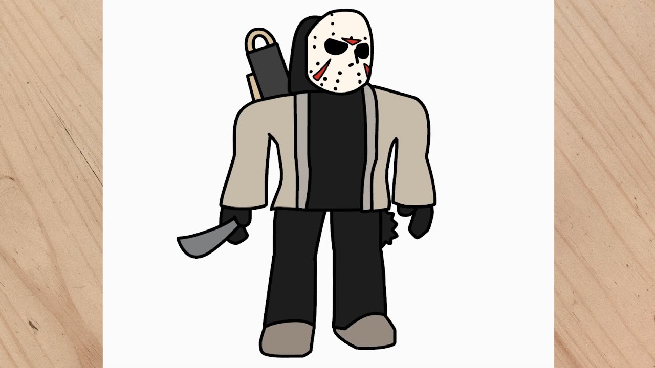 How to draw JASON Forsaken Roblox