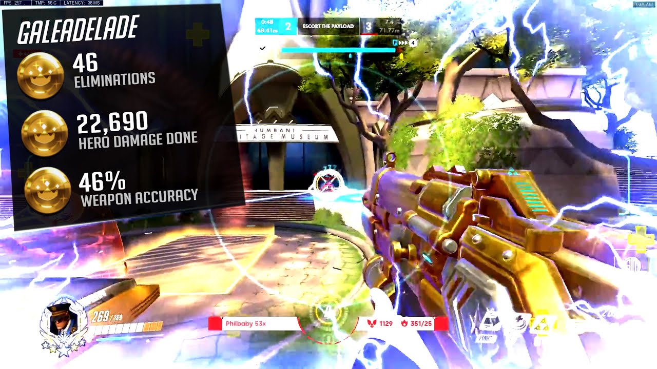 Gale showing his Insane Nano Soldier 76 skill! 46 elims! [ Overwatch Season 29 Top 500 ]