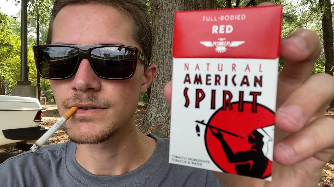 Smoking an American Spirit 