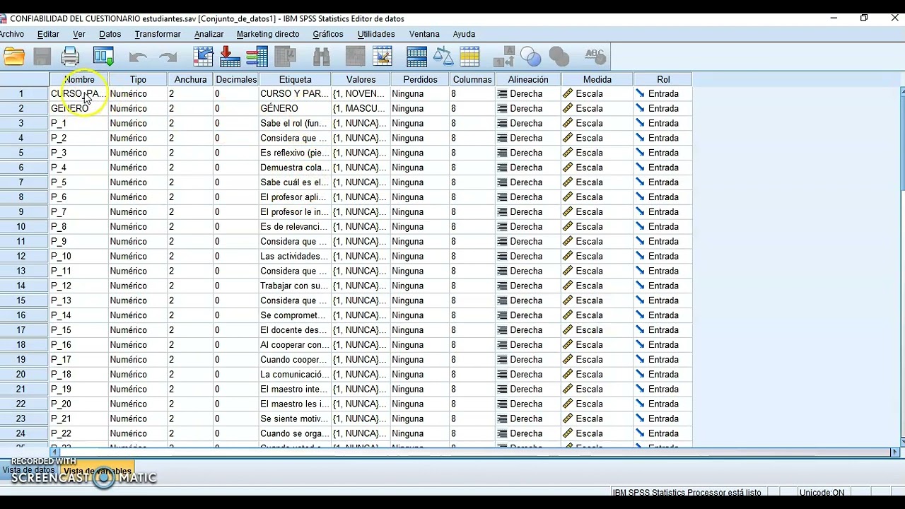 Tabulación de Datos en SPSS (BÁSICO)