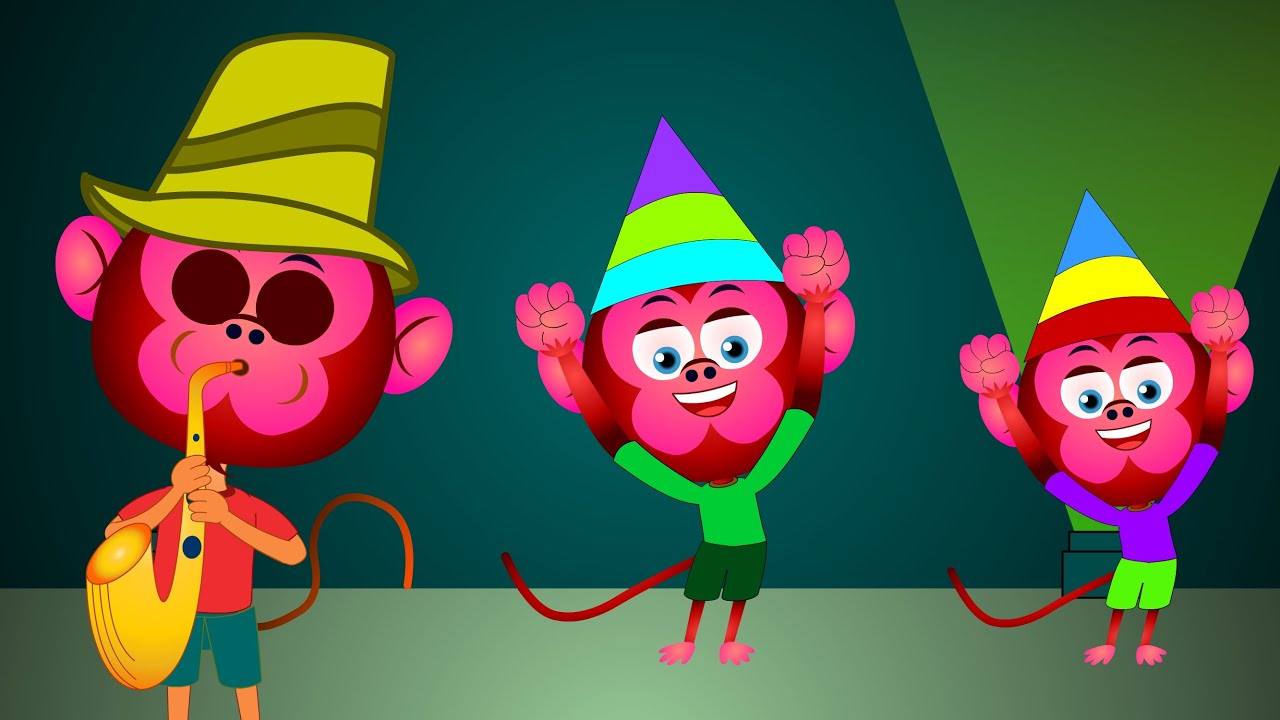 Ten Little Monkeys Jumping On The Bed - Popular Nursery Rhymes Collection I Children Songs