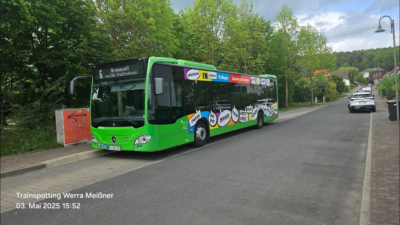 Busmitfahrt Fulda Linie 6 von Niesig Am Gerlos nach Bronzell Fasaneriestraße