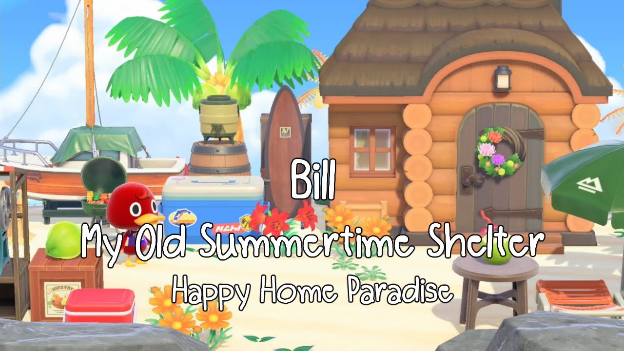 [ACNH] Happy Home Paradise | Bill's Home | My Old Summertime Shelter | Speed Build