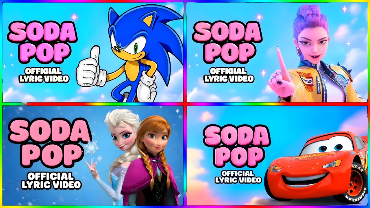SONIC 🆚 KPOP DEMON HUNTERS 🆚 FROZEN 🆚 MCQUEEN x SODA POP 🎶 Who Is Best! COLOR BATTLE #134
