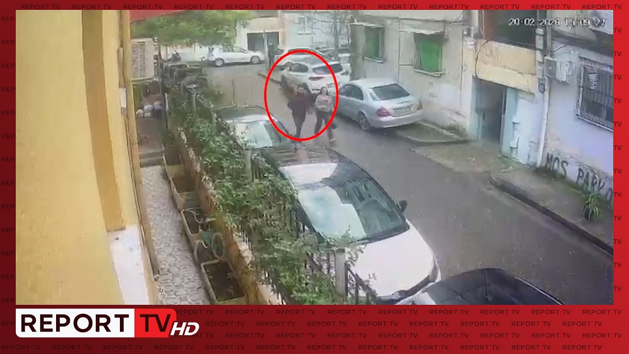 Vrau me thikë 31-vjeçarin në Tiranë, Report Tv siguron pamjet kur autori arratiset me bashkëshorten!