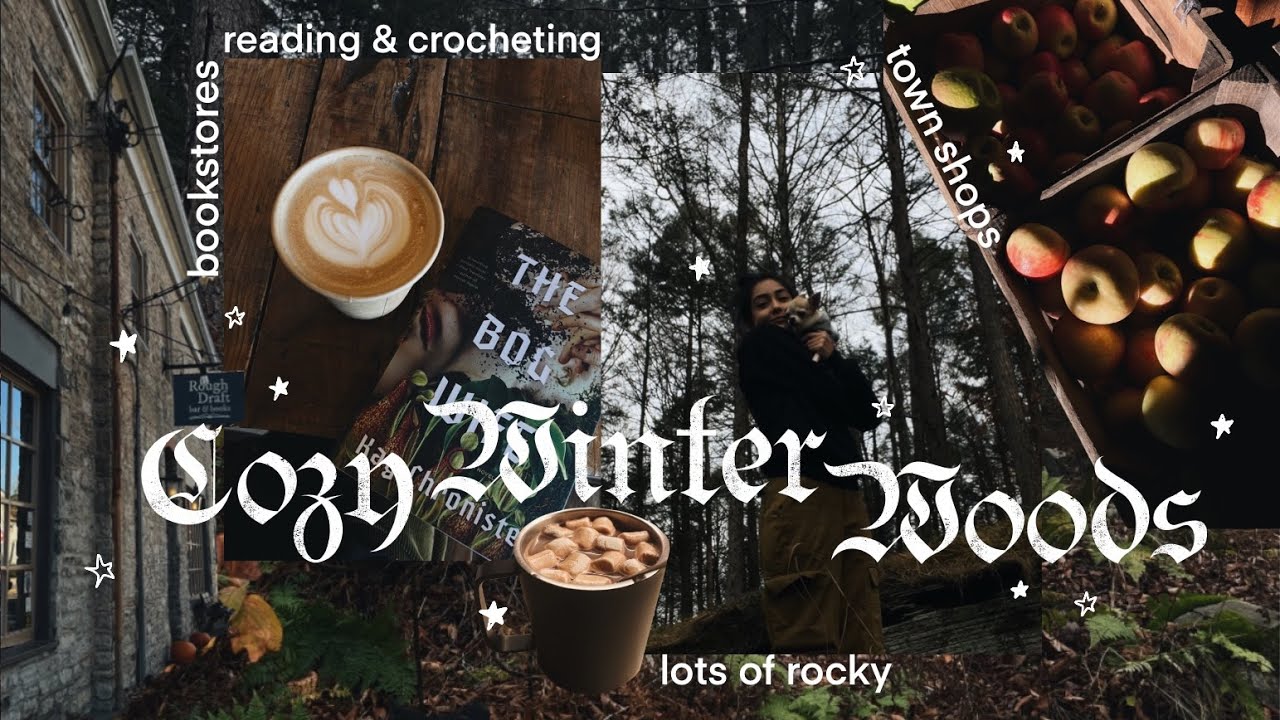 coziest days ✸ small town shops, postcard cabin, crocheting, reading ✸ no.040
