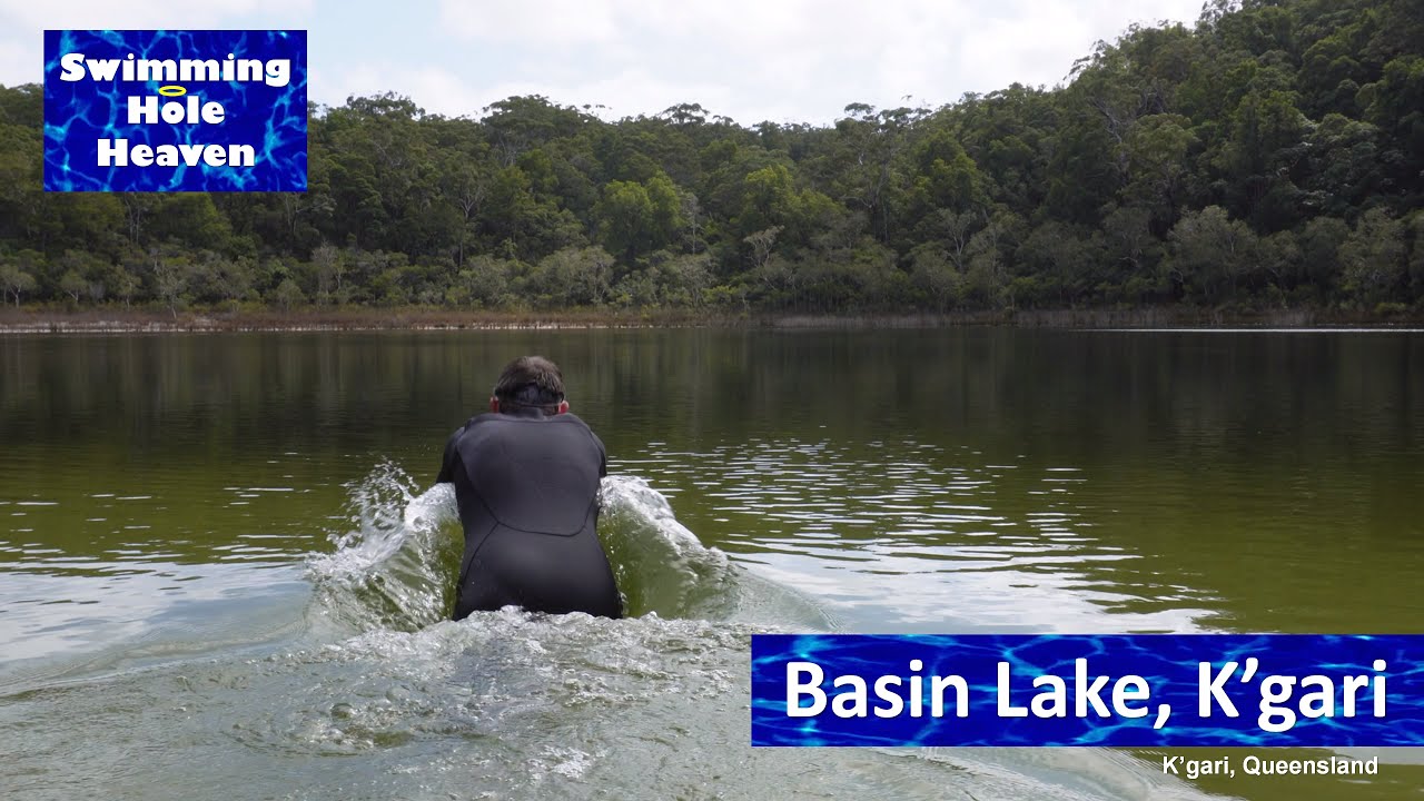 Swimming in Basin Lake, K'gari