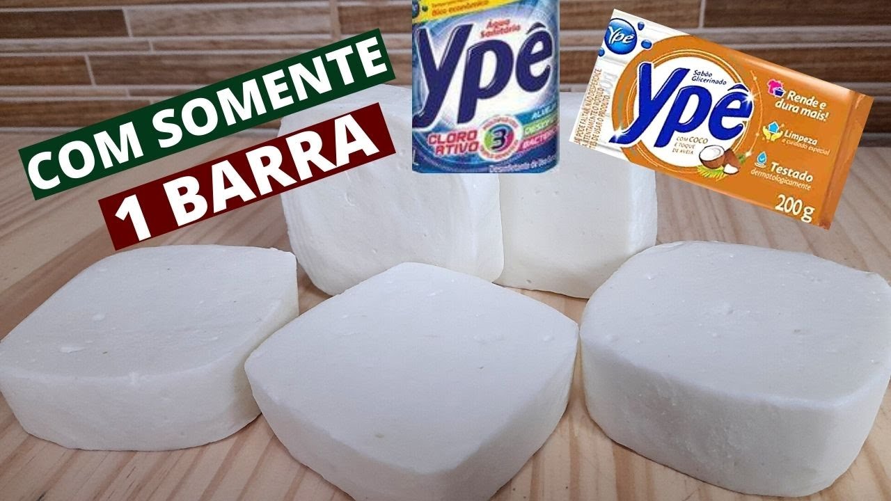 SABÃO DE COCO EM BARRAS  - ALVEJANTE  - SUPER DURO  - FAÇA E VENDA