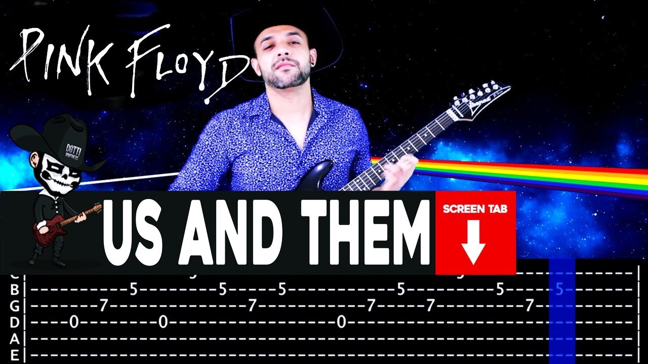 【PINK FLOYD】[ Us And Them ] cover by Masuka | LESSON | GUITAR TAB