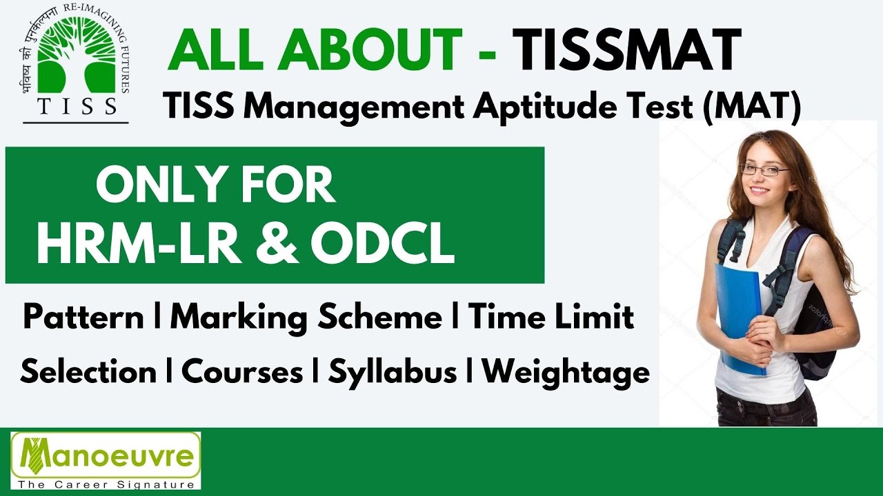 All About - TISSMAT 2021 (TISS Management Aptitude Test) : - Only for HRM-LR & ODCL Aspirants