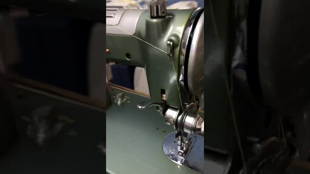 How to thread white rotary sewing Mechine