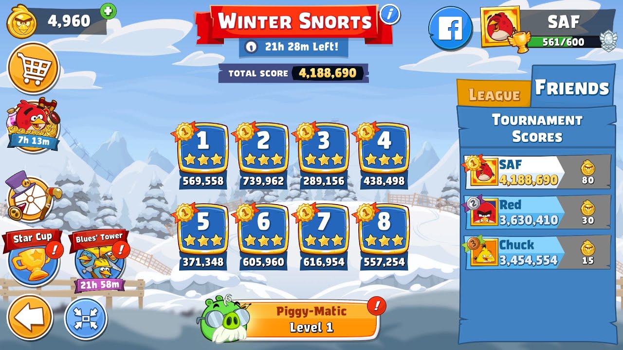 Angry Birds Friends. Winter Snorts (04.02.2026). All levels 3 stars. Passage from Sergey Fetisov