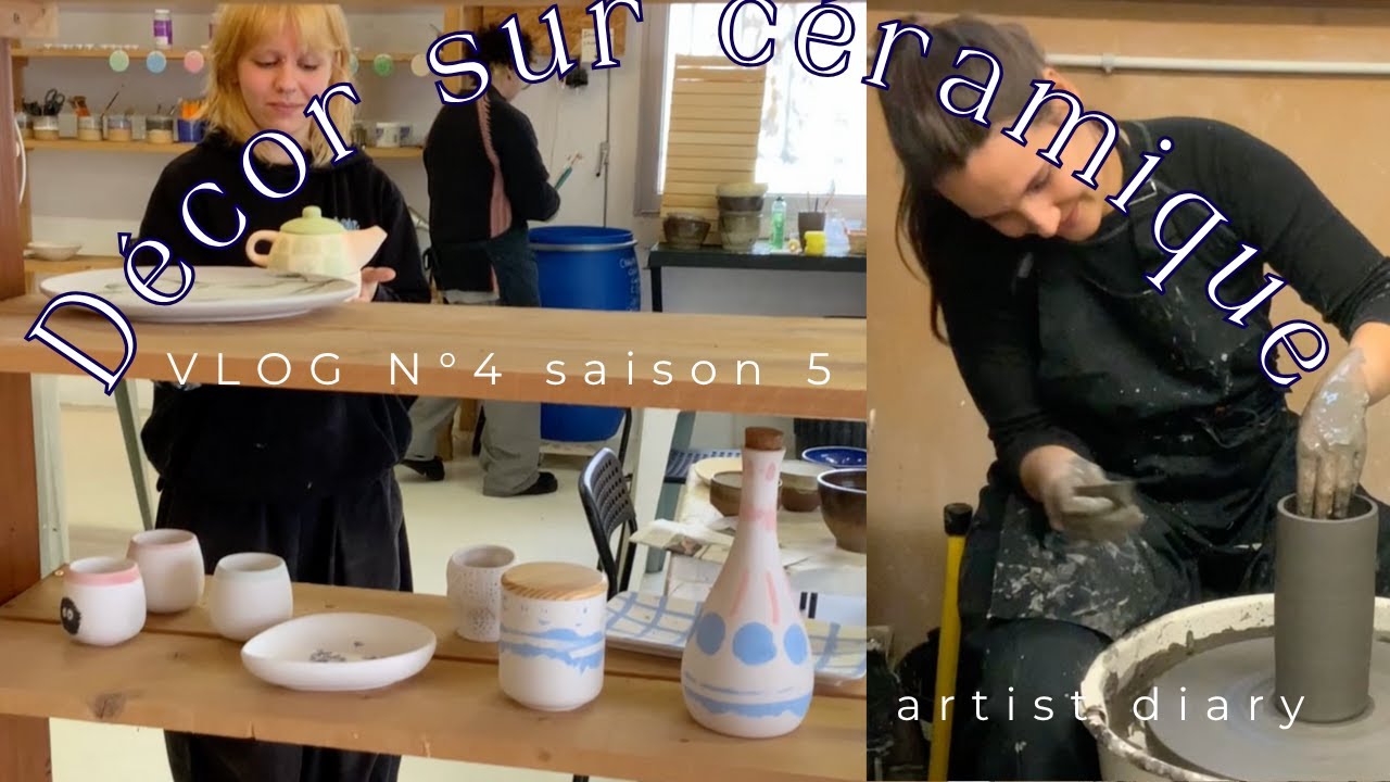 Décor sur céramique et examen tournage CAP céramique (vlog 4 Saison 5)