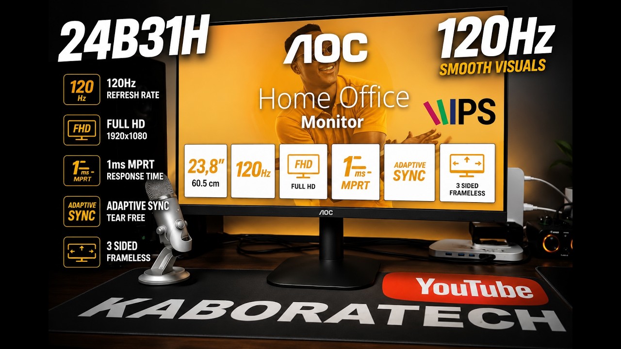 Обзор AOC 24B31H &mdash; Лучший бюджетный 23,8-дюймовый монитор? Тест Full HD, AH-IPS и 120 Гц!