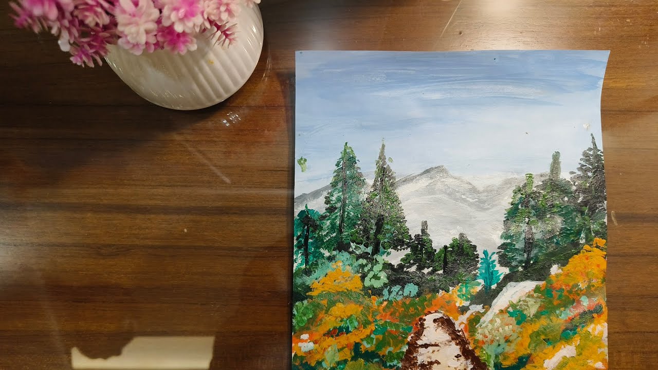 Autumn landscape Tutorial | The creative canvas