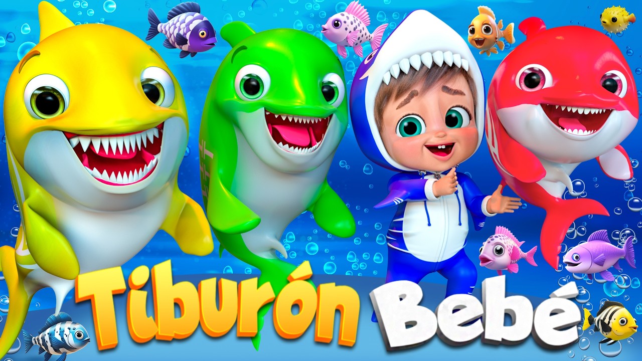 Canciones Infantiles | El Baile de Bebé Tiburón, Cinco patitos, La canción del baño, Mariposita