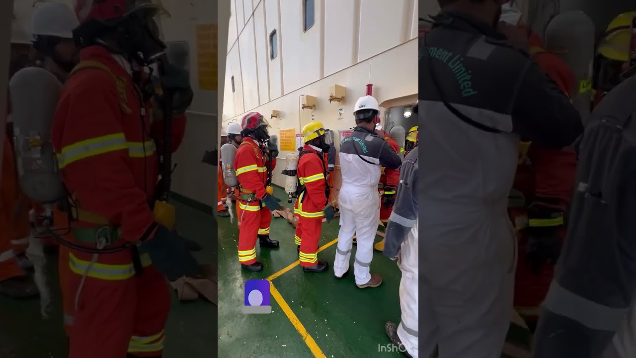 Drill on ship|emergency onboard|fire drill |vessel|merchant navy|officer|crew|captain|life at sea