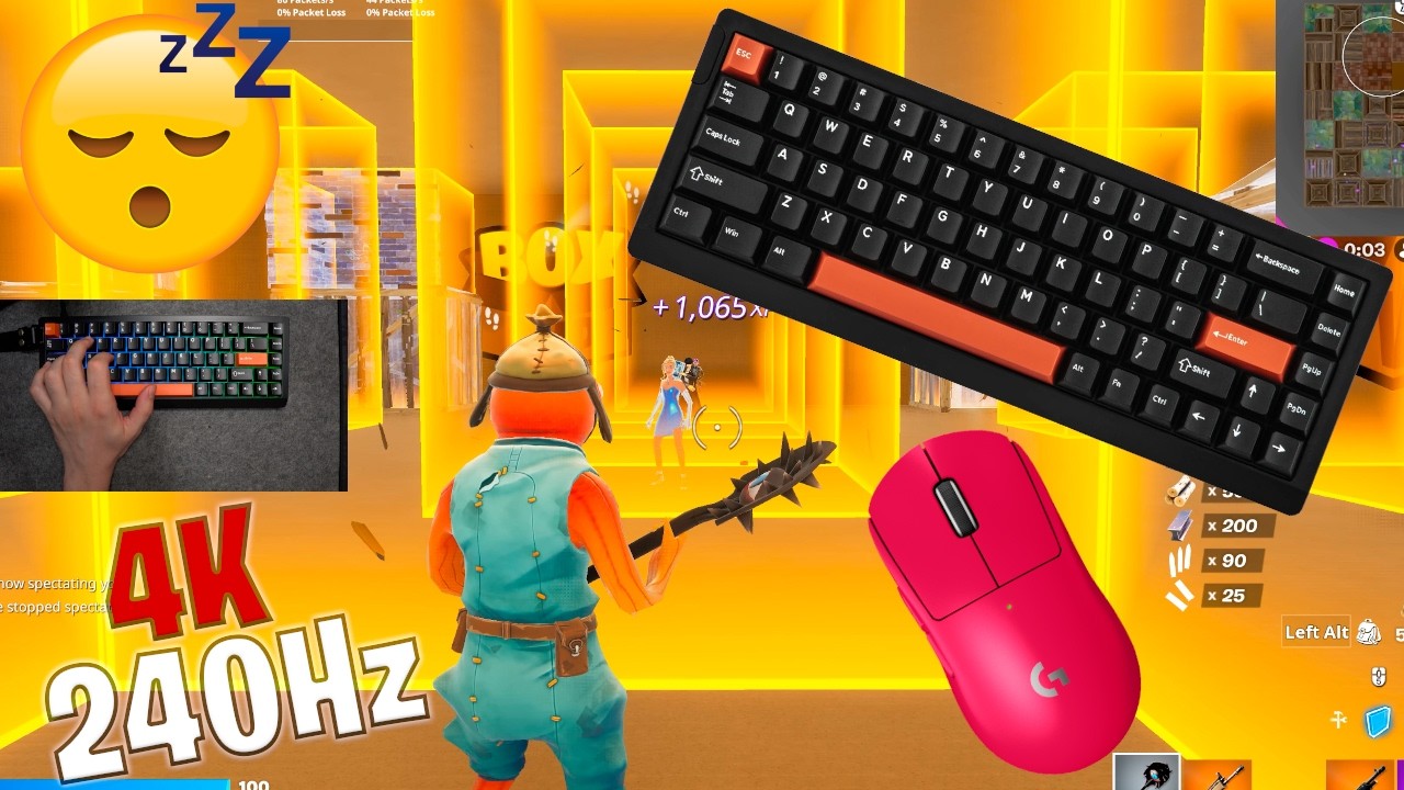 Epomaker 68HE Lite ASMR 😴 Box Fight Gameplay 📦 Satisfying Keyboard Fortnite 4K 240 FPS 🏆
