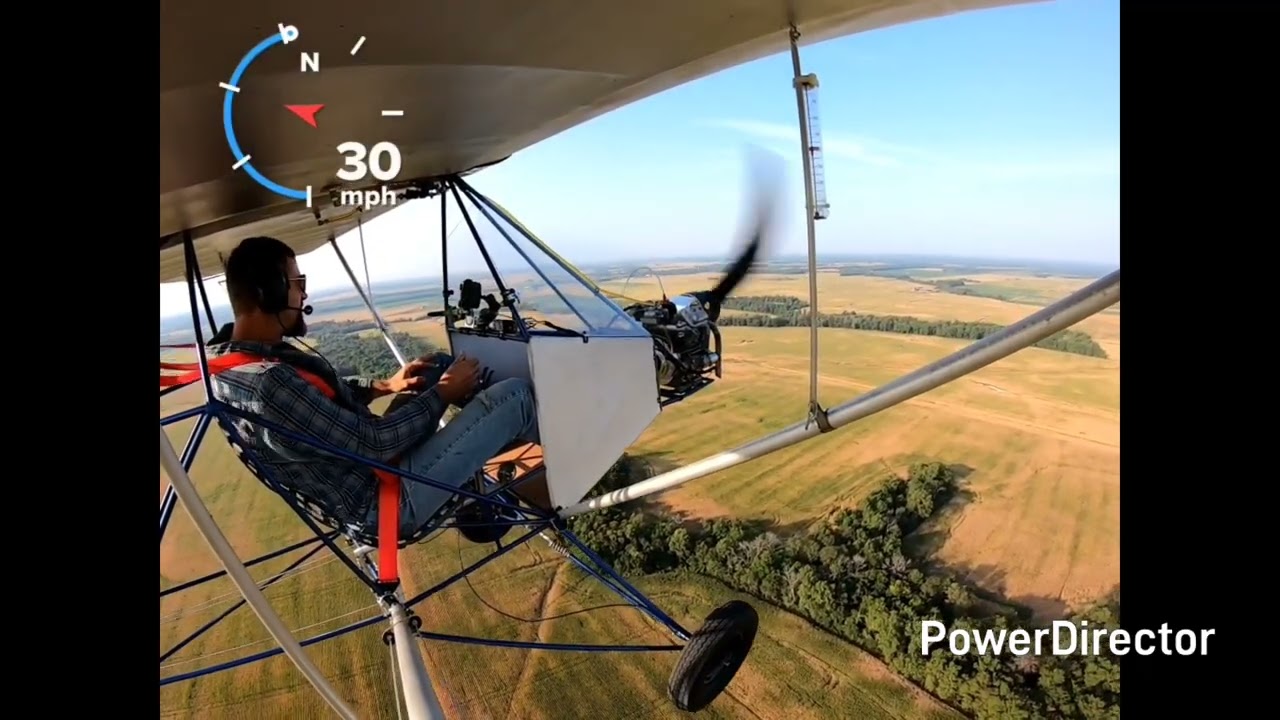 Legal Eagle Ultralight,  hour long flight,  edited down to takeoff and landing 
