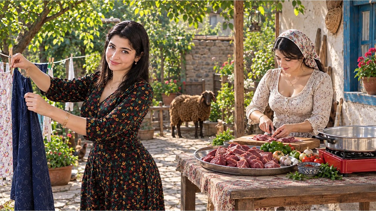 A Day in Iranian Village Life |No marriage, No child, IRAN girl Village life
