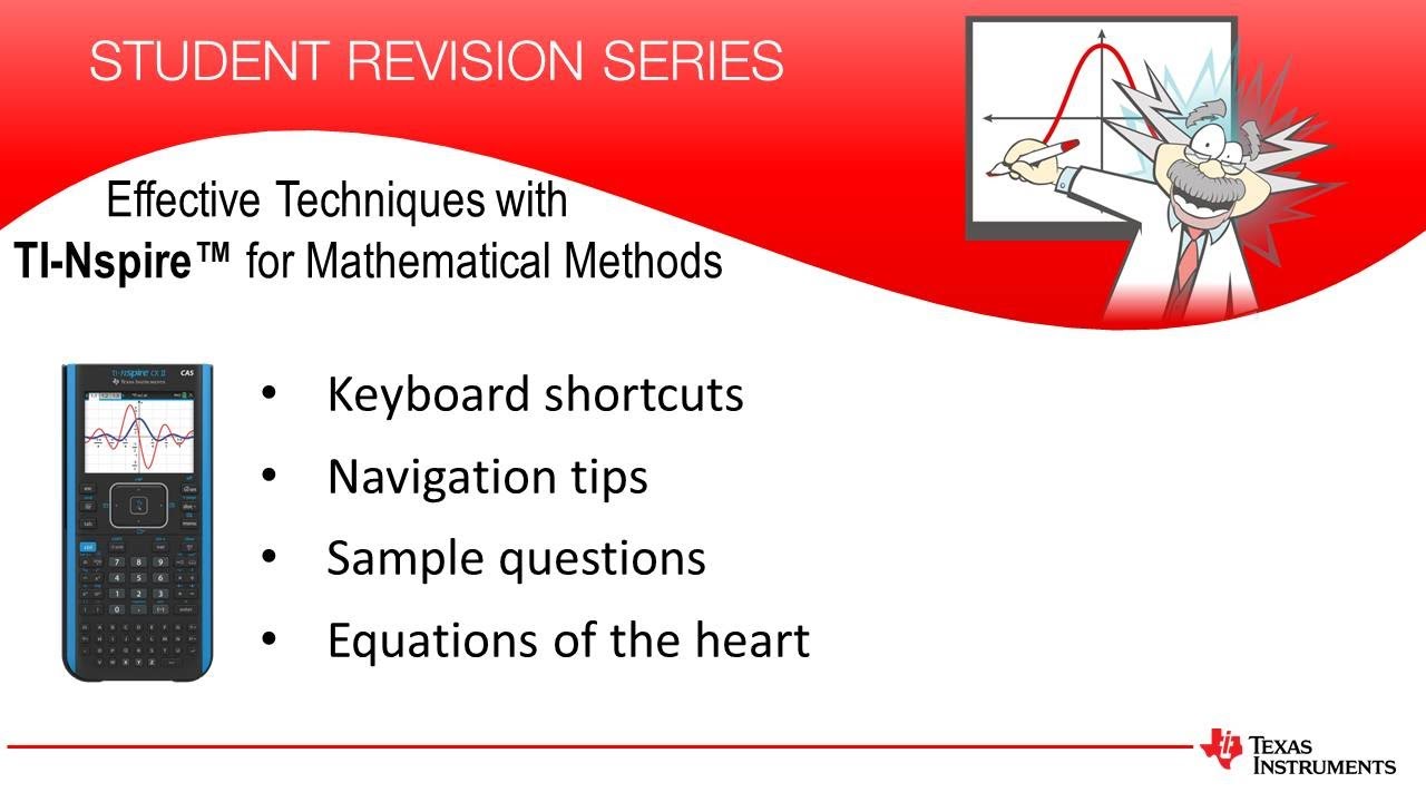 Essential Techniques for Mathematical Methods | TI-Nspire CX II CAS
