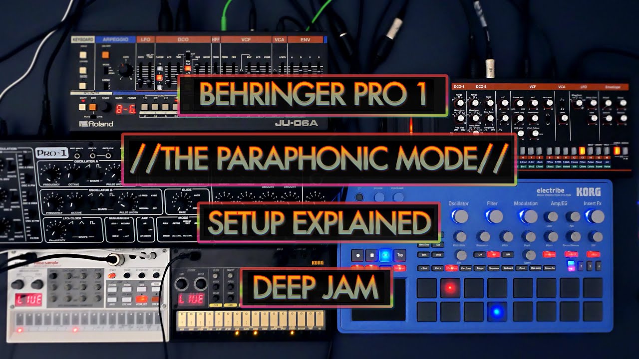 BEHRINGER PRO 1 // The Paraphonic mode // Setup explained // Deep Jam (no talking)