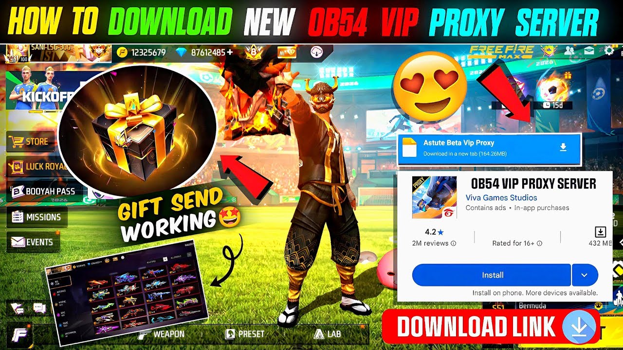How To Download Ob54 Proxy Server In Free Fire 💯😱🔥 | Free Fire Proxy Server | Proxy Server Free Fire