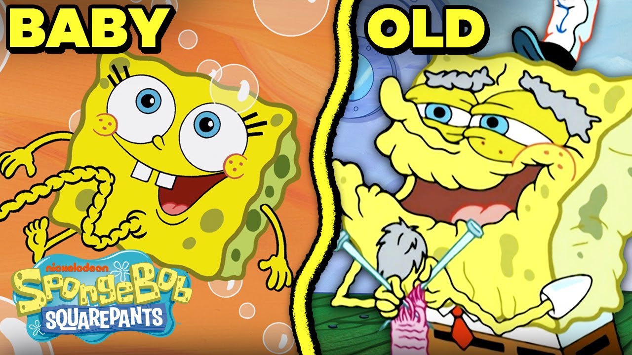 SpongeBob's Stages of Life! ⏰ Baby Sponge to Old Man | SpongeBob