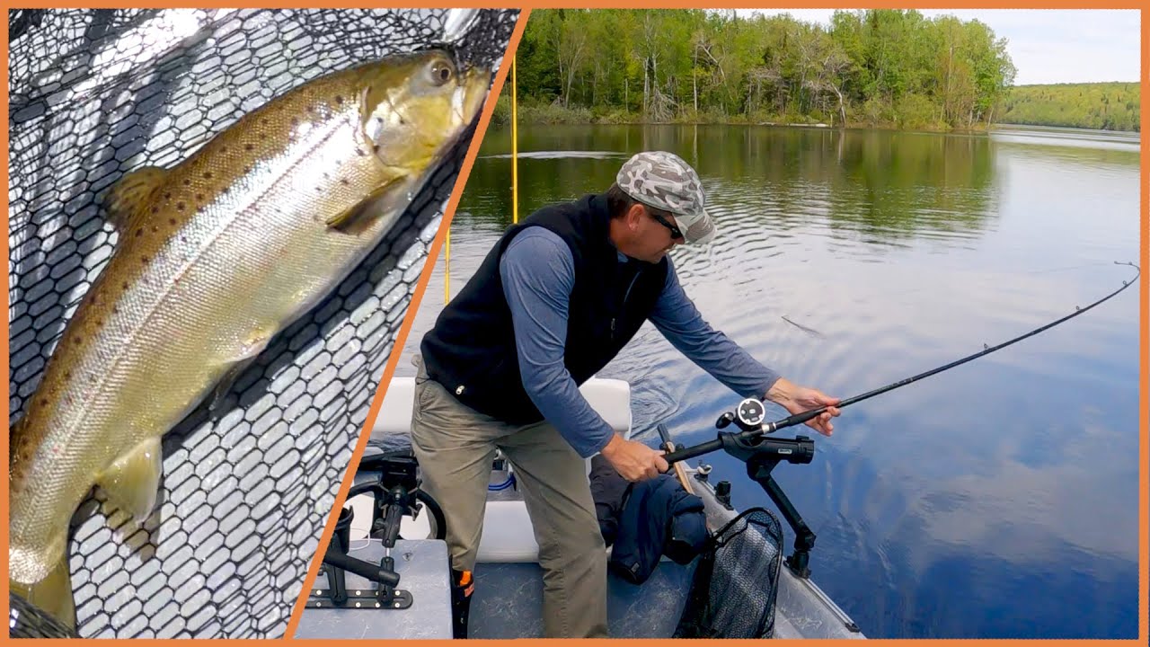 Salmon and Trout Trolling with lead core ::  Fishing Lake Francis, NH