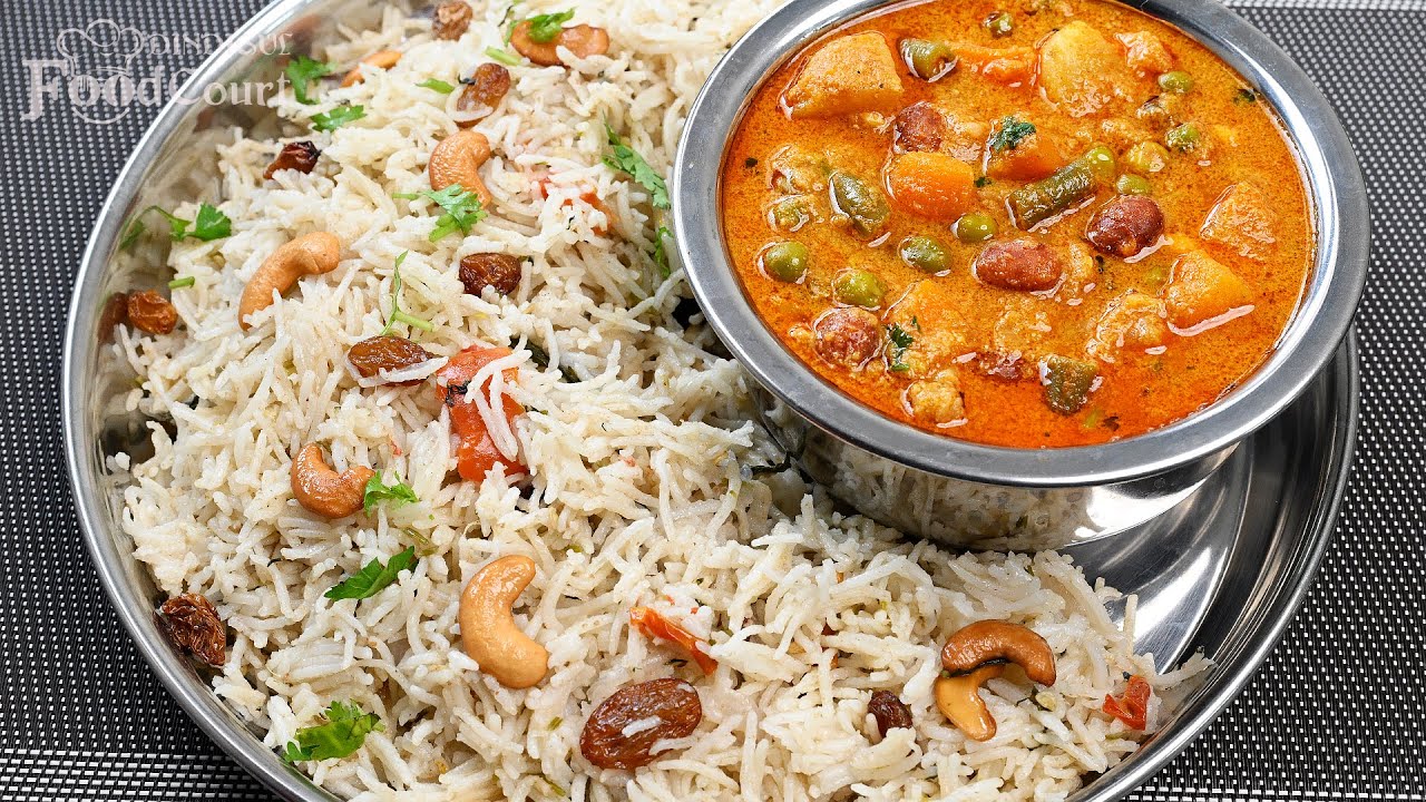 Ghee Rice & Veg Kurma/ Simple & Tasty Lunch Combo
