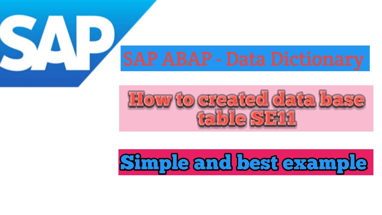 se11 sap data dictionary  | sap abap data dictionary