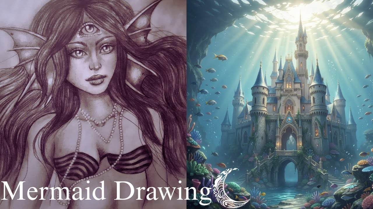I Drew a Mermaid from Scratch 🧜‍♀️ | Timelapse