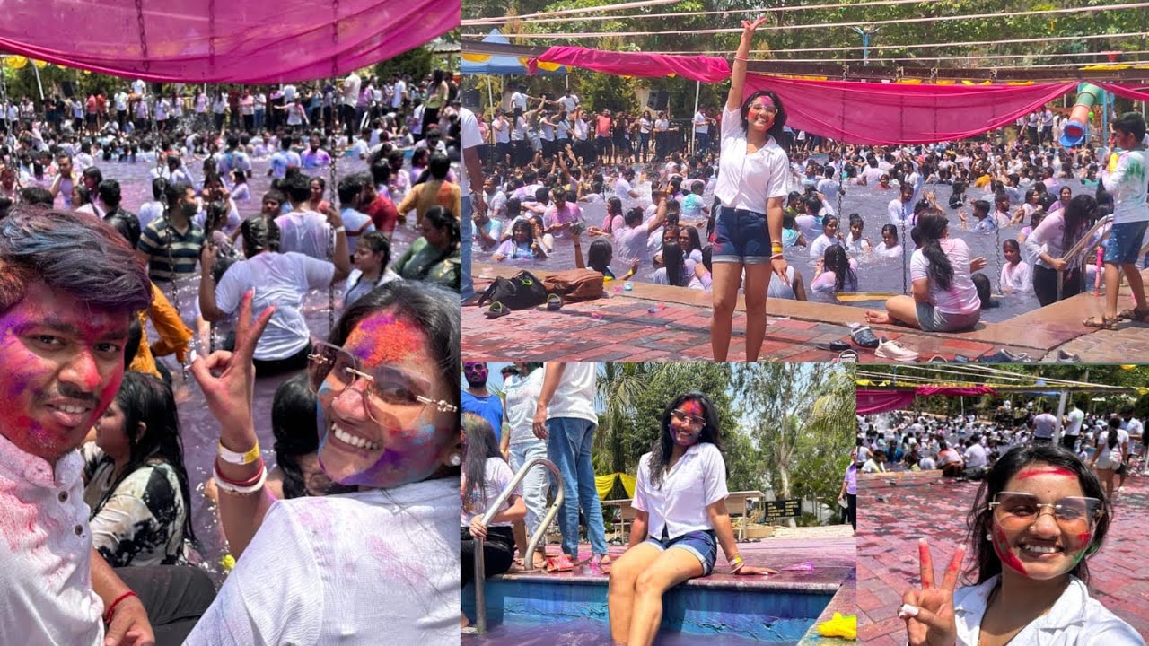 Happy holi 🥳 || Holi party in Meenakshi resort || Banglore || full enjoy with family 🤗|| Holi 2024