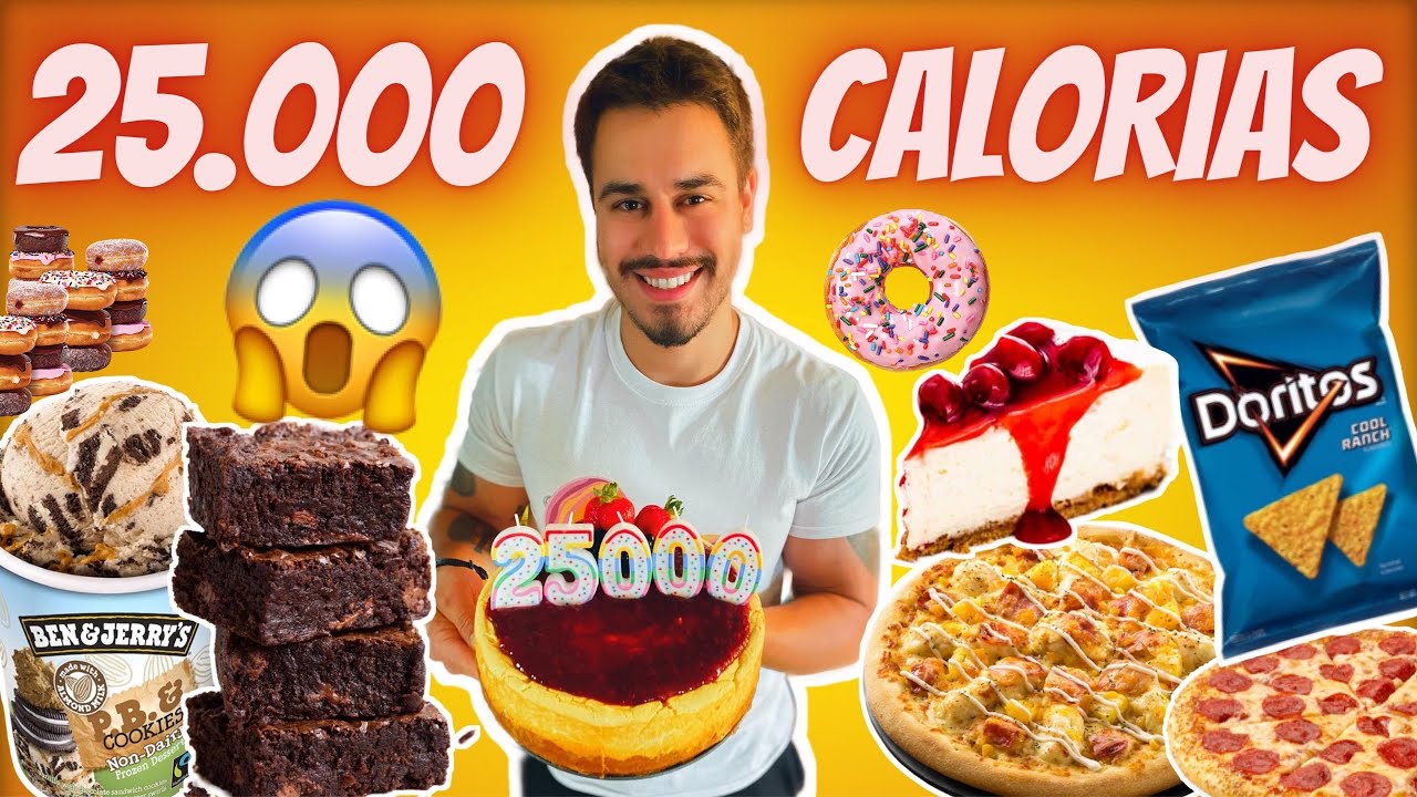 25.000 CALORIAS | O Desafio (MAIOR DIA DO LIXO DO YOUTUBE) Especial 25 mil inscritos!