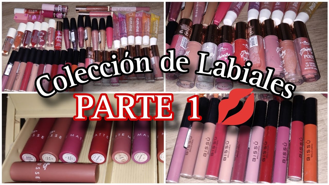 Mi colección de Labiales parte 1💋| Labiales en barra, Glosses y Delineadores 🤭😱