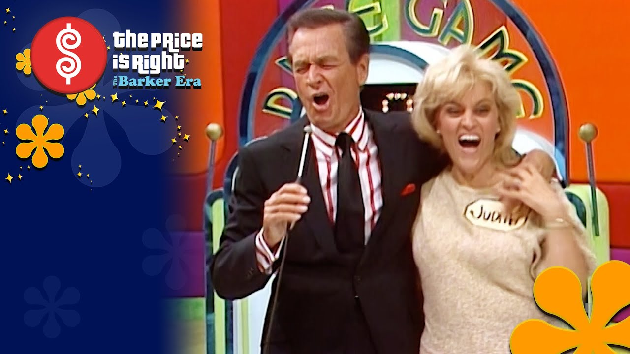 Ouch! Contestant Squeezes Bob Barker Too Tight After RACE GAME Win! - The Price Is Right 1984