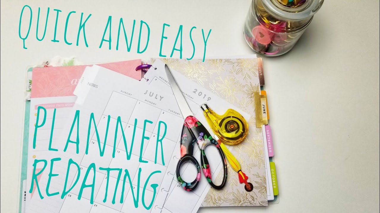 How To Redate A Planner - The Easy Way