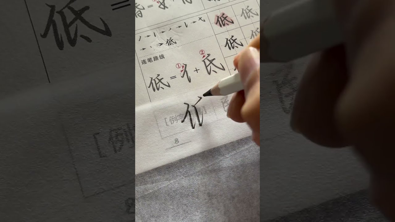 Hand-writing style of Chinese Characters #handwriting #chinesecharacters #writingchinese