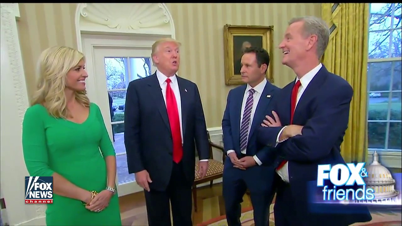 President Trump gives A Tour Of The Oval Office, Trump Fox And Friends Intervie