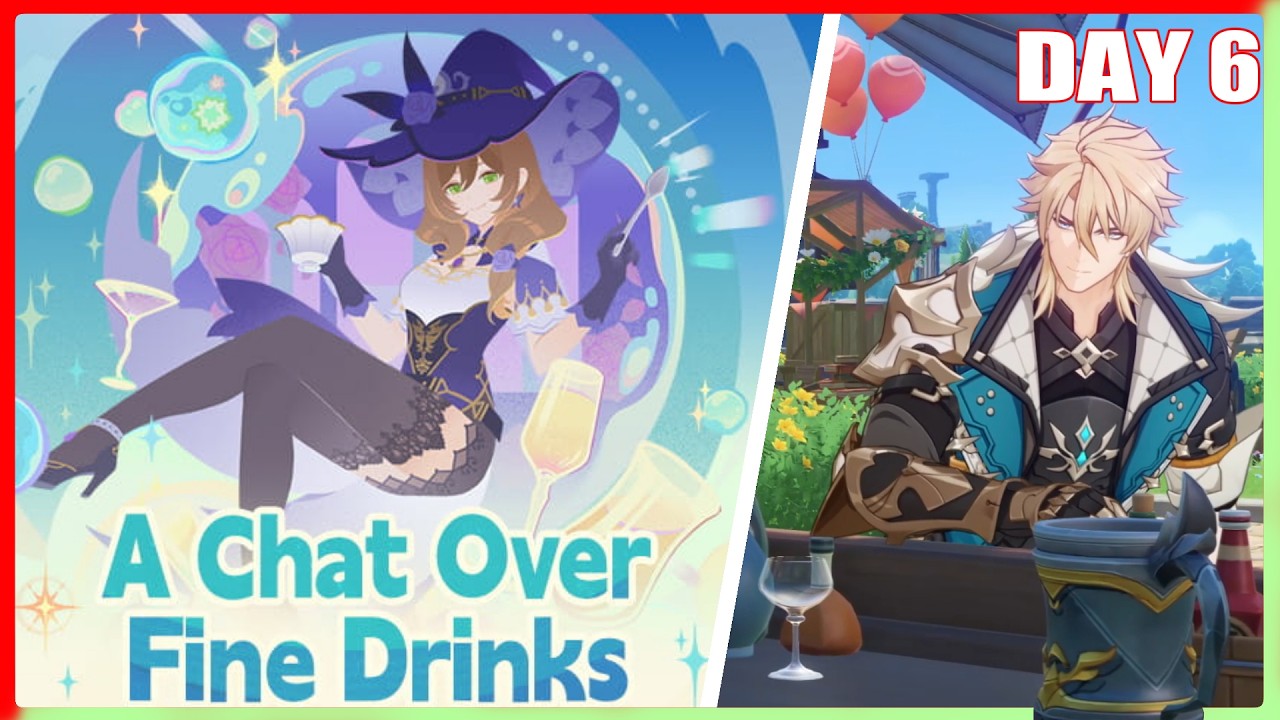 A Chat Over Fine Drinks Day 6 *Varka* Dialogues [JP DUB] | Genshin Impact 6.4