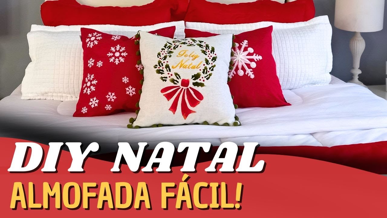 CAPA DE ALMOFADA DE NATAL ( ARTESANATO FÁCIL)