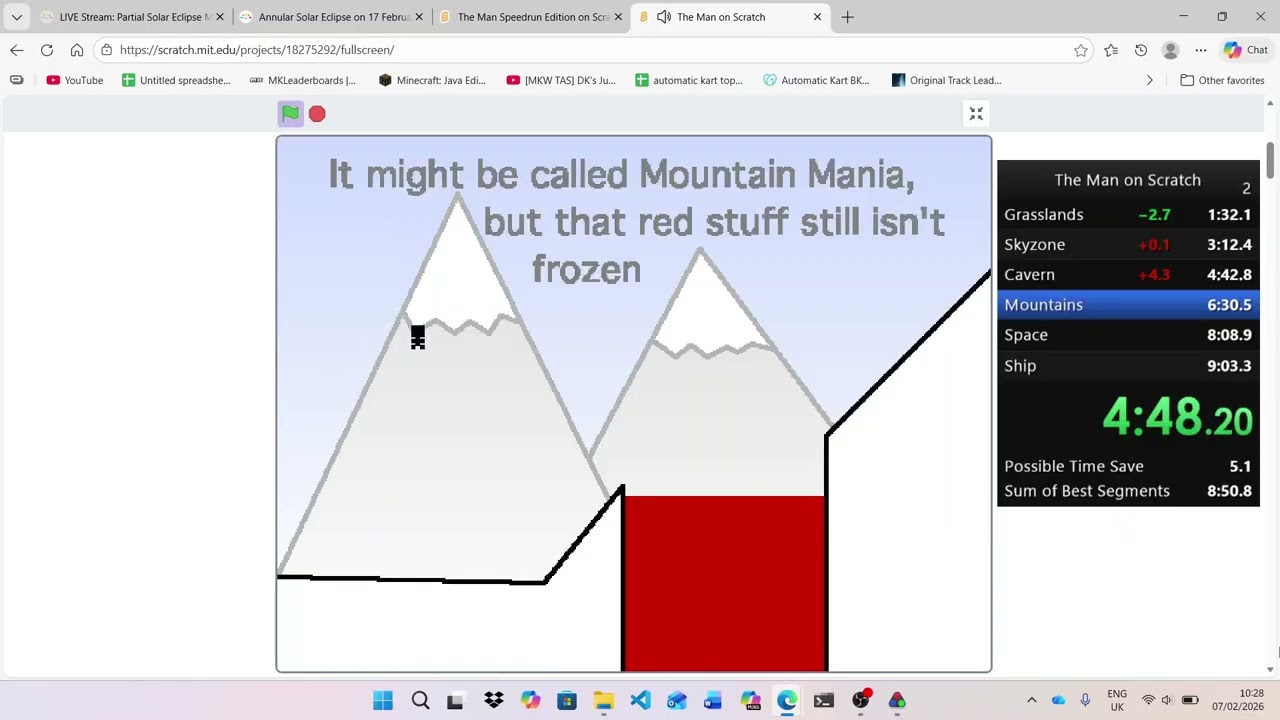 The Man on Scratch WR: 9:04.183