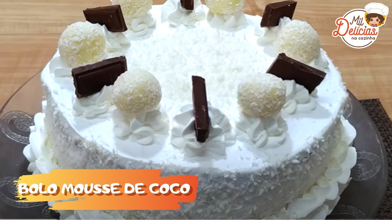 BOLO MOUSSE DE CÔCO - MIL DELÍCIAS NA COZINHA