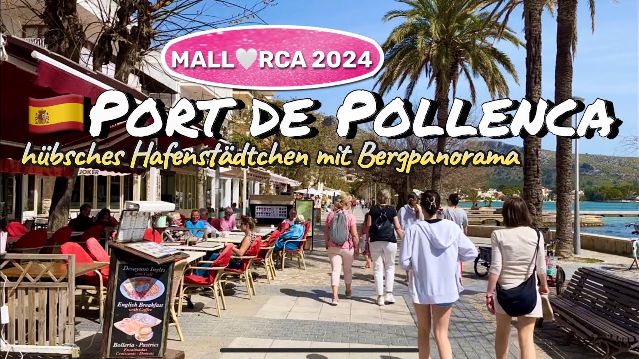 Port de Pollenca🌴🏖️MALLORCA island🩷NEW 2024 Promenade🩷Shopping & Port🇪🇸spain #mallorca #travel