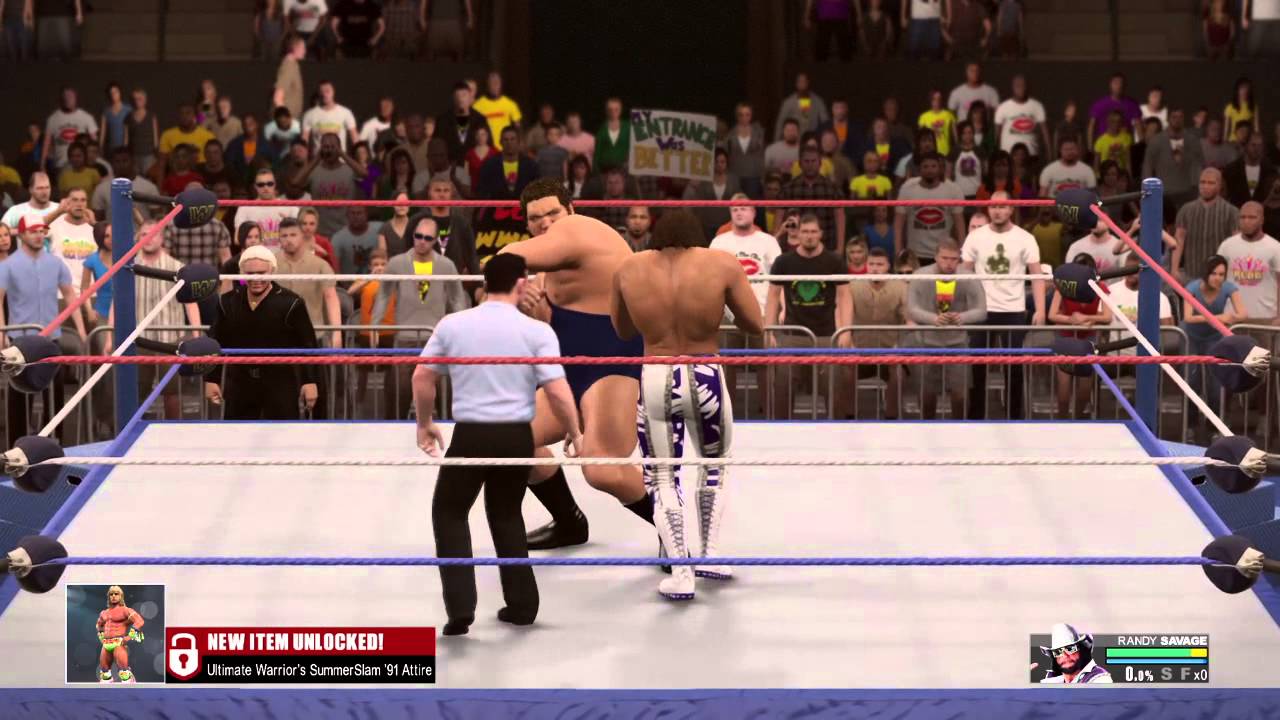WWE 2K15 andre the giant vs randy savage