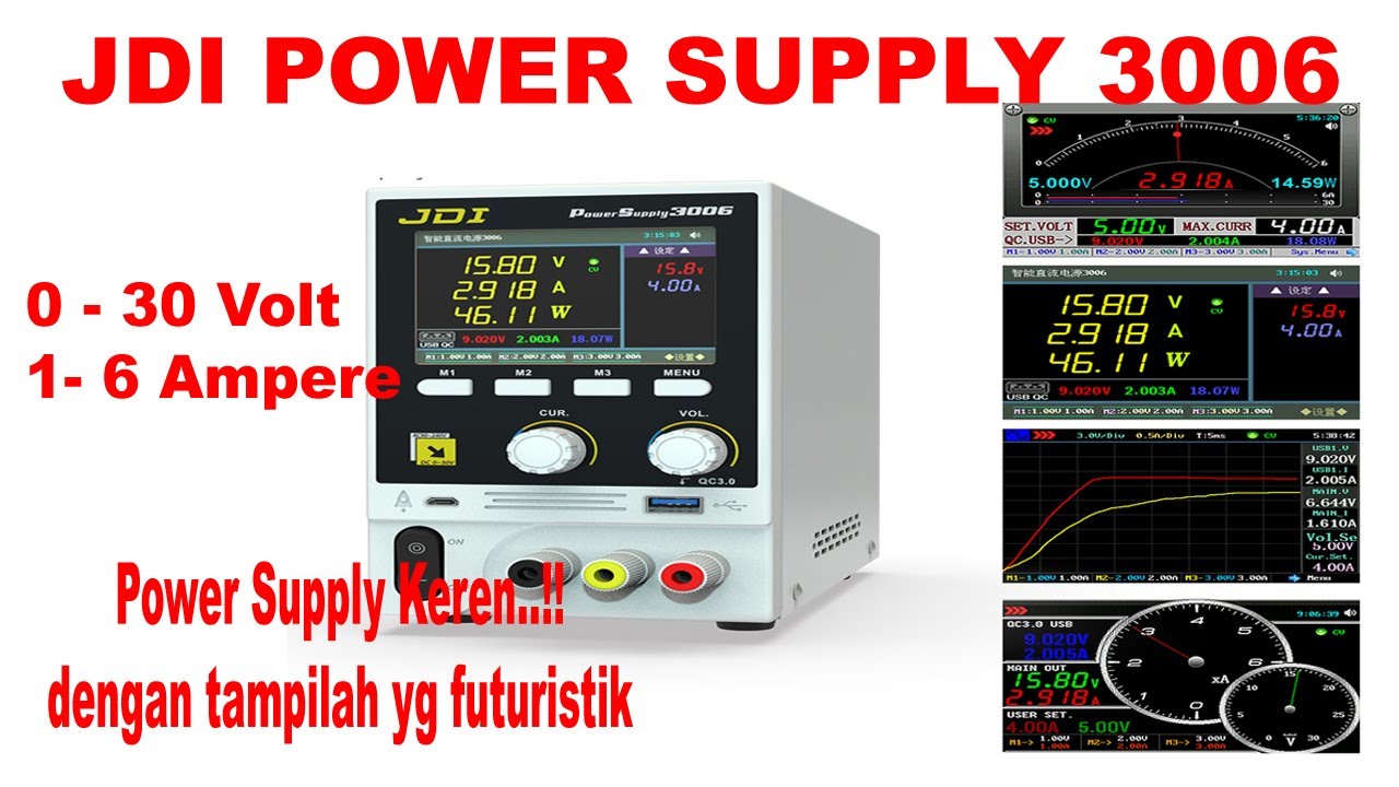 REVIEW POWER SUPPLY JDI 3006 30 VOLT 6 AMPERE