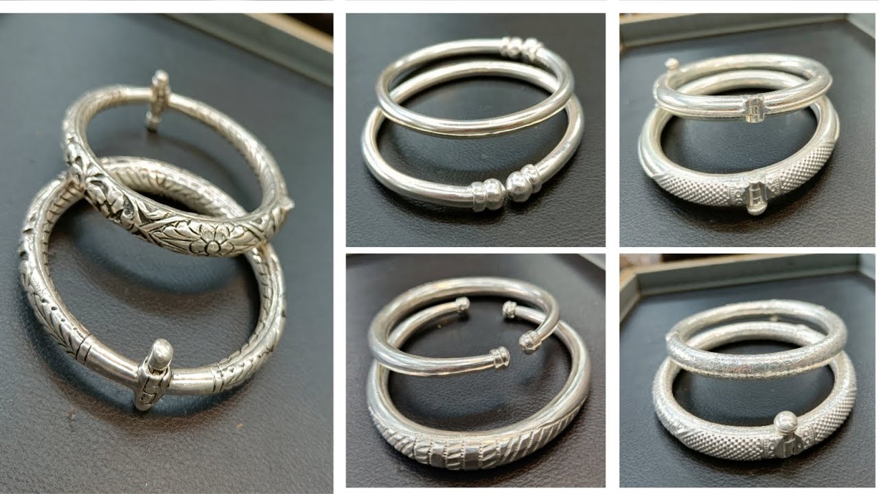शुद्ध चांदी के कड़ा छलकडे / silver anklet kada designs / Rajasthan and Haryana traditional jewellery