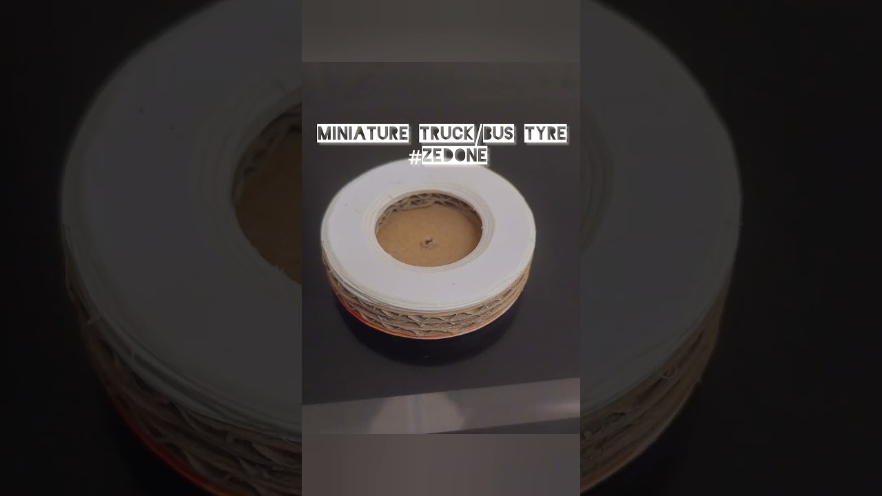 Miniature Bus/Truck tyre making#cardboardcraft #miniaturebus #zedonelovers #lorry