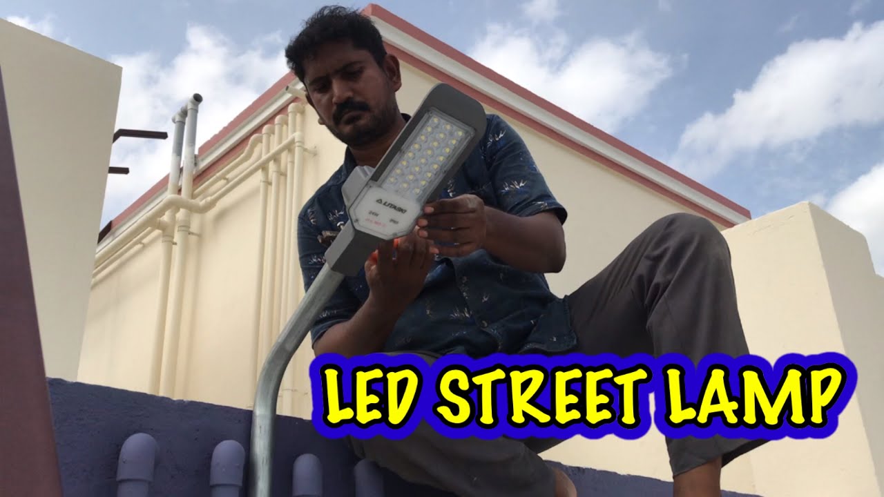 Led street lamp fixing in Tamil