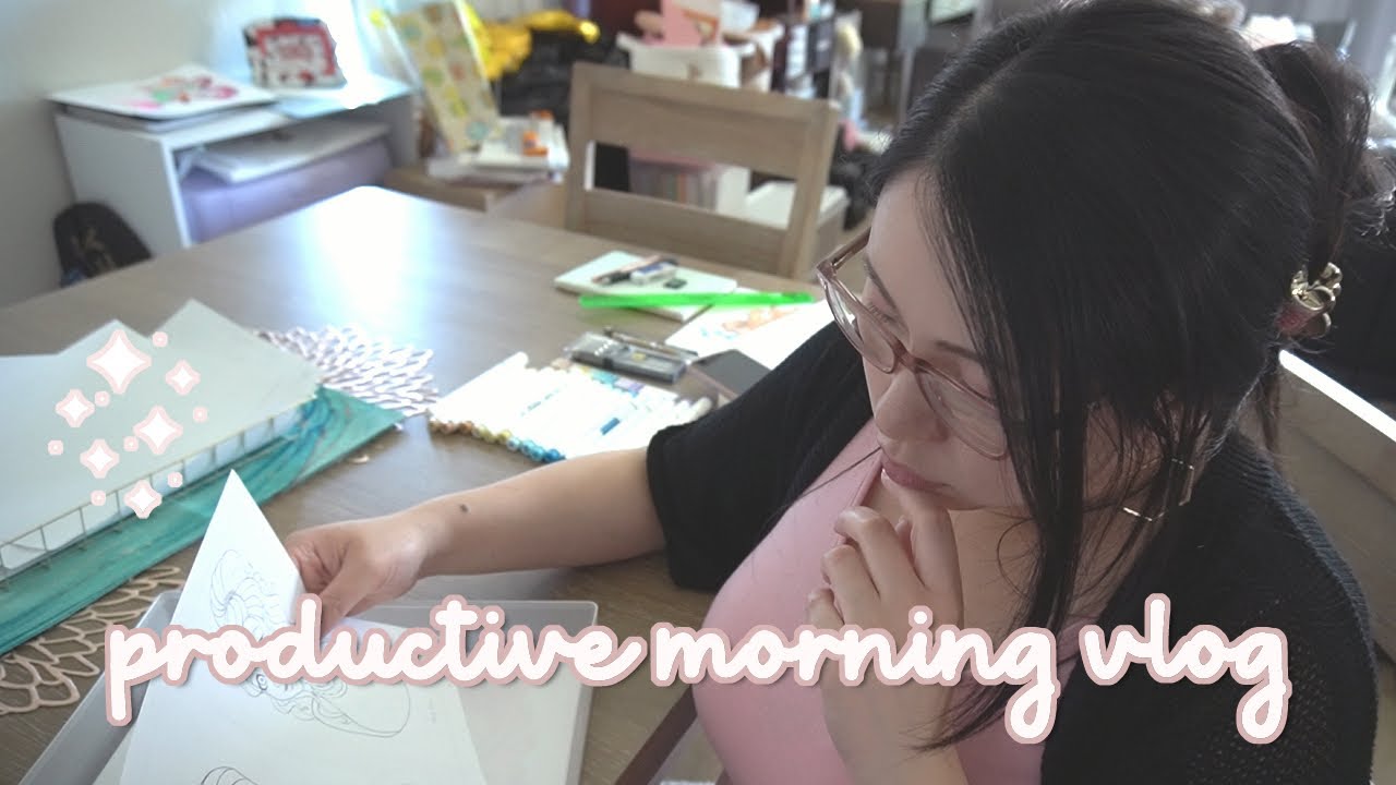 big announcement, productive friday morning, cleaning tasks, looking through old artwork // vlog (1)